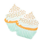20-Pack Paper Cocktail Napkins with Cupcake Design - Fun Disposable Beverage Napkins for Events 11"x9"