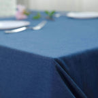 Polyester 90"x132" Rectangle Tablecloth Dark Denim Blue - Seamless Faux Denim Design for Classy Celebrations