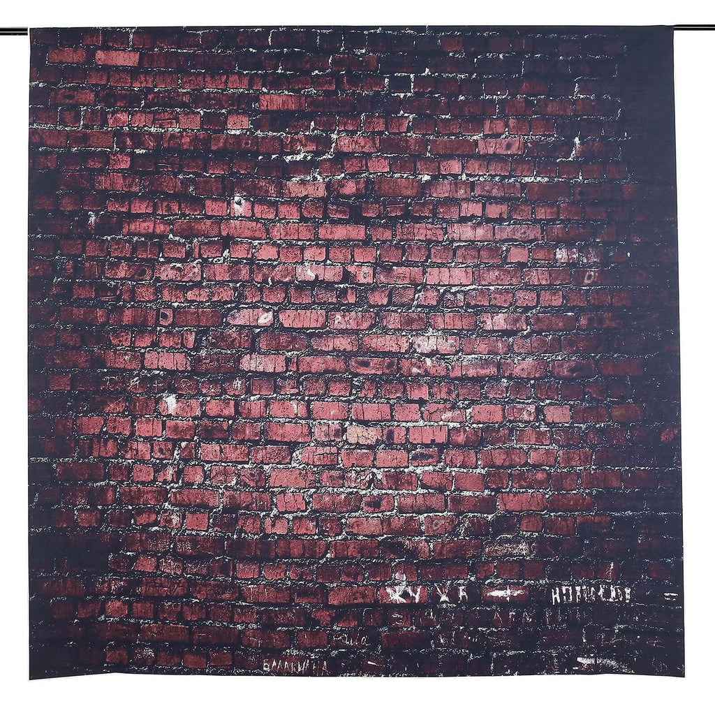 8ftx8ft Dark Red Vintage Brick Wall Vinyl Photo Shoot Backdrop