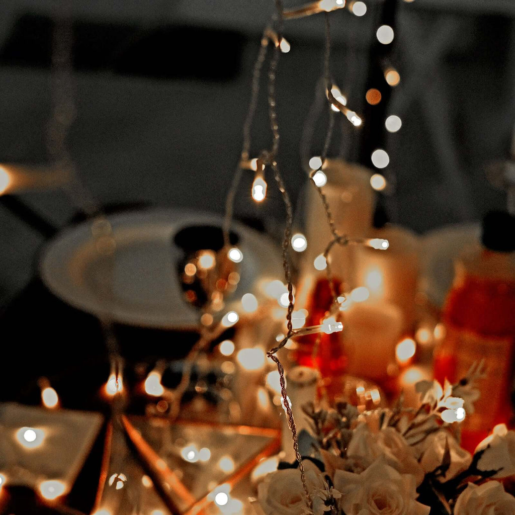 5ftx8ft Cool White 192 LED Icicle Curtain Fairy String Lights with 8 Modes