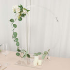 Table Wedding Arch Hoop Stand Acrylic Round Clear - Wreath Tabletop Centerpiece for Weddings 26"