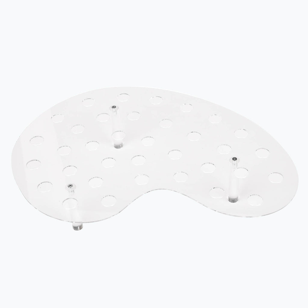 35-Slot Acrylic Ice Cream Cone Display Stand Mini Snow Cone Holder Tray Clear - Durable Party Serving Stand 16"