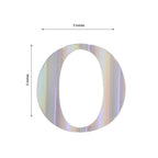 4 Pack 5" Iridescent Alphabet Stickers Banner, Customizable Stick on Letters - O