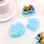 12-Pack Fillable Mini Candy Container in Baby Feet Style Light Blue - Unique Candy Treat Favor Boxes for Baby Shower 3.5"