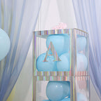 4 Pack 5" Iridescent Alphabet Stickers Banner, Customizable Stick on Letters - A