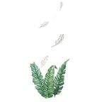 Green Tropical Banana Leaves Wall Decals, Plant Peel Removable Stickers