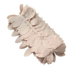 Taffeta Ribbon Sash with 4" Leaf Petal Design Beige 50ft - Sophisticated Artificial Fabric Garland