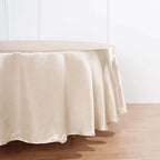 Satin 90" Round Tablecloth Beige - Smooth and Lustrous Table Cover