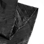 Taffeta 120" Round Tablecloth Black - Seamless Accordion Crinkle Design for Stylish Occasions