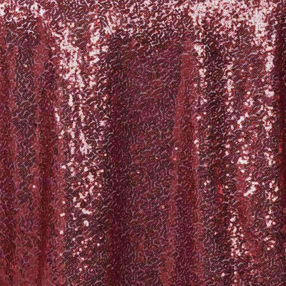 Sequin 72"x72" Table Overlay Square Tablecloth Burgundy - Sparkly Table Cover