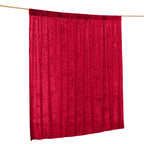 Burgundy Crushed Velvet Backdrop Curtain â€“ 8ft x 8ft Event Drape with Rod Pocket, Privacy Panel for Photo Booths & Events