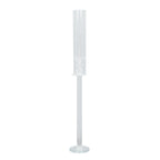 2-Pack Crystal Glass Hurricane Taper Candle Holders, Tall Decorative Candle Stands Clear Cylinder Chimney Tubes 26"
