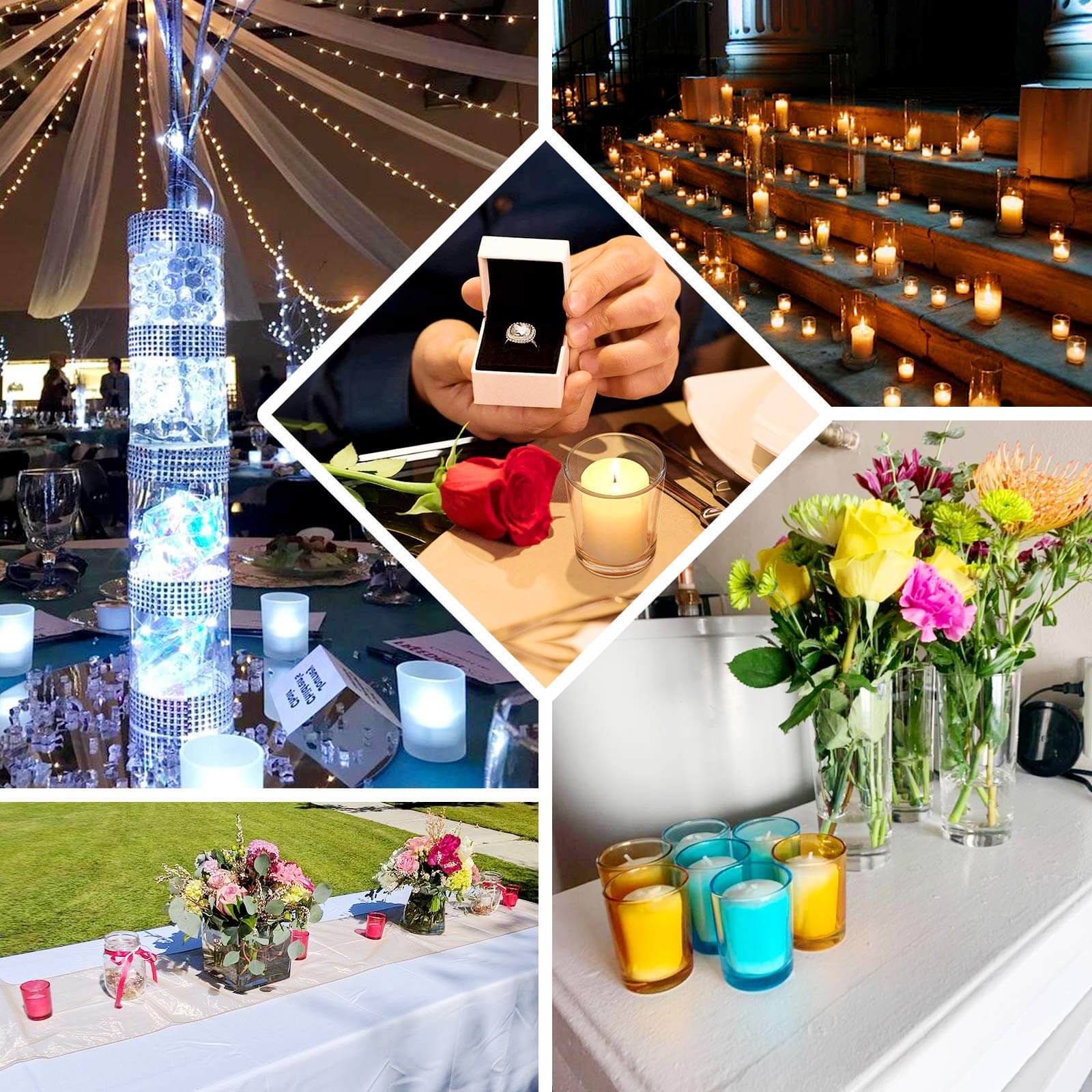 12-Pack Glass Votive Candle Holders Clear - Tealight Holder Set for Weddings and Events 2.5"