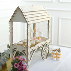 Mini Wooden Dessert Display Candy Cart Sweet Stall Design Natural - Tabletop Cupcake Stand 25"