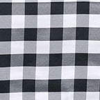 Polyester 54"x54" Table Overlay Square Tablecloth White/Black - Checkered Buffalo Plaid Design for Casual Table Settings