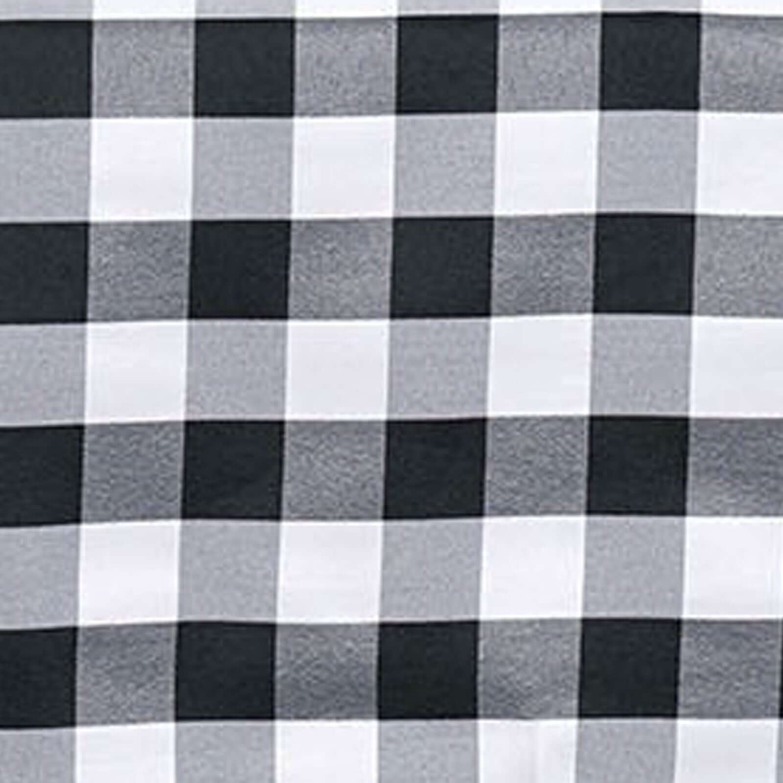 Polyester 54"x54" Table Overlay Square Tablecloth White/Black - Checkered Buffalo Plaid Design for Casual Table Settings