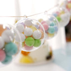 12-Pack Fillable Ornament Ball Candy Container Clear - Unique Transparent Candy Treat Favor Containers 3"