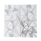 20-Pack Paper Party Napkins with Geometric Silver Foil Print - 2 Ply Soft Disposable Beverage Napkins for Weddings 6.5"x6.5"