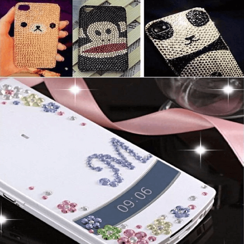 600 Pcs Apple Green Star Shape Stick-On Diamond Rhinestone Stickers, DIY Self Adhesive Craft Gems