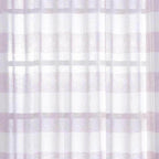 2 Pack White Lavender Lilac Cabana Print Faux Linen Curtain Panels With Chrome Grommet - 52"x84"