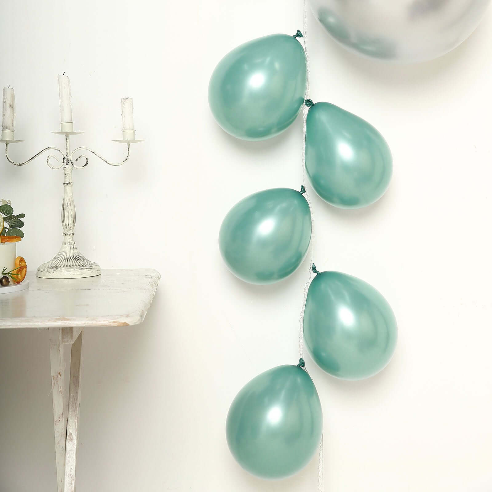 25 Pack 10" Matte Pastel Dusty Blue Helium Air Latex Party Balloons