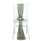 5 Pack Polyester Chair Sashes Dusty Sage Green 6"x108"