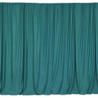 2 Pack Turquoise Scuba Polyester Event Curtain Drapes, Durable Flame Resistant Backdrop Event Panels Wrinkle Free with Rod Pockets - 10ftx10ft