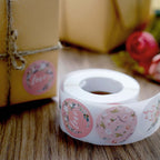 500Pcs 1.5" Baby Shower Love and Oh Baby Floral Stickers Roll, Labels For DIY Envelope Seal - Round