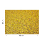 6-Pack Placemats Glitter Design Gold Sparkle Rectangle - Non-Slip Decorative Dining Table Mats 12"x18"