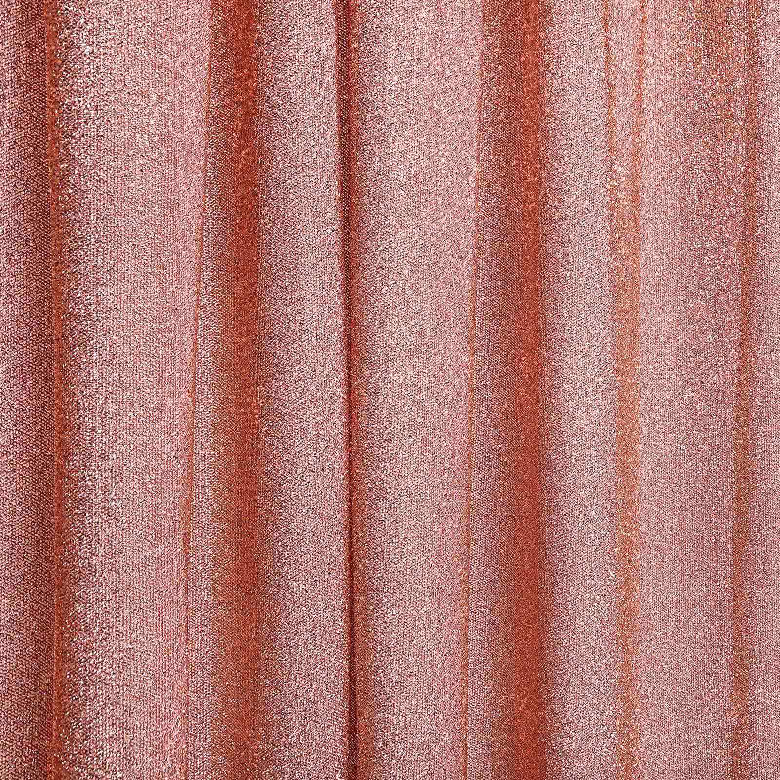 20ftx10ft Rose Gold Metallic Shimmer Tinsel Event Curtain Drapes, Backdrop Event Panel