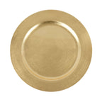 6-Pack Acrylic Round Charger Plates 13" in Metallic Gold, Dinner Party Decor Charger Tableware