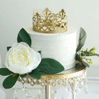 Metal Princess Crown Cake Topper Gold - Exquisite Cake Centerpiece Decor for QuinceaÃ±eras Bridal Showers & Fairytale-Themed Events 2"