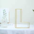 8" Tall Gold Freestanding 3D Decorative Wire Letter, Wedding Centerpiece - L