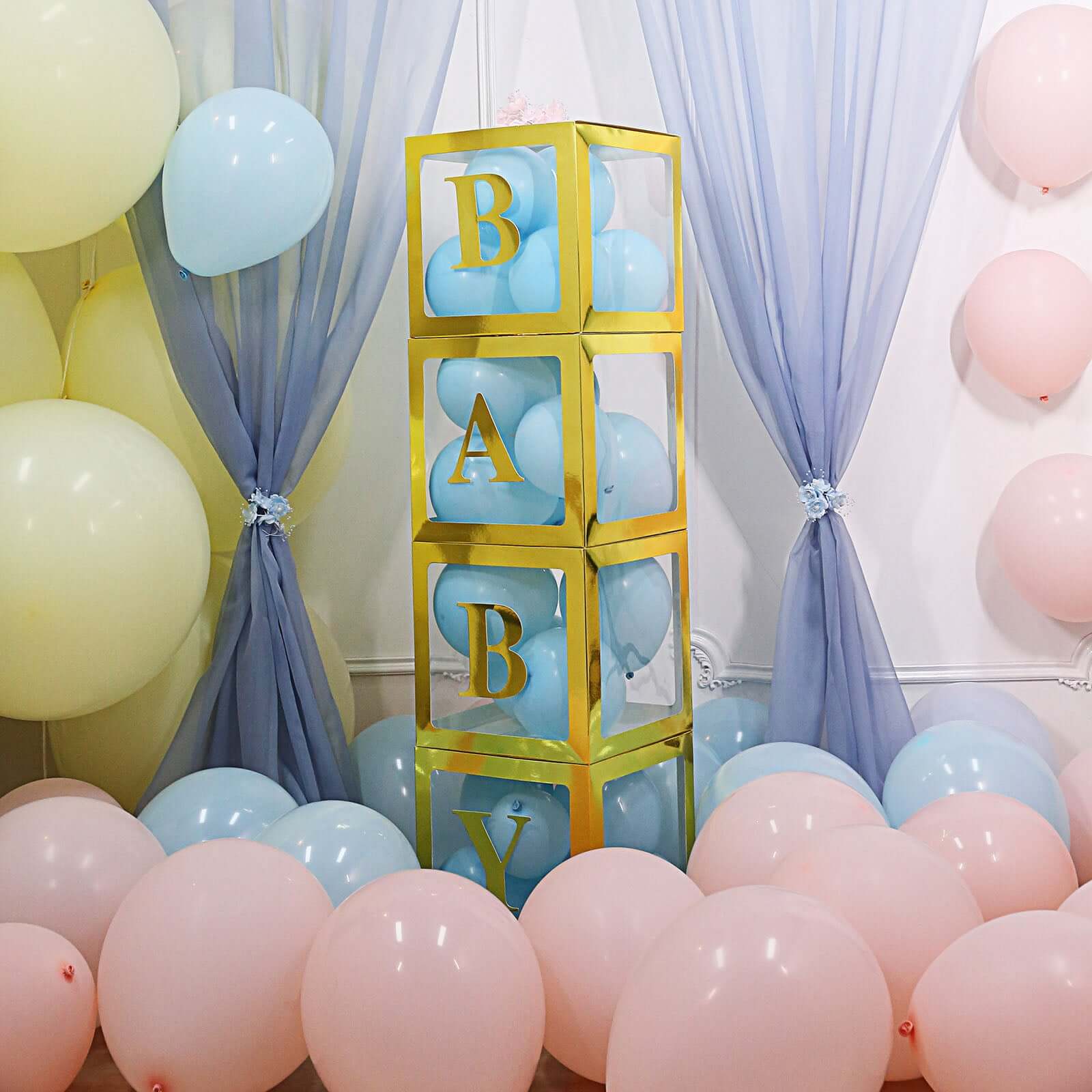 4 Pack 5" Metallic Gold Alphabet Stickers Banner, Customizable Stick on Gold Letters - R