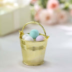 12 Pack 2" Gold Mini Planter Treat Party Favor Boxes, Small Pail Bucket Candy Container Gift Boxes