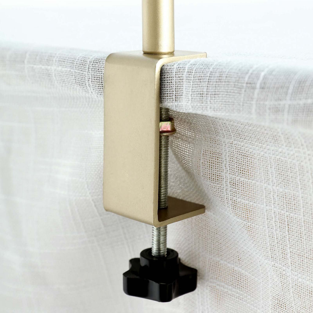 Over The Table Metal Rod Stand with Clamps Gold for Exquisite Event Setup & Decor 42"