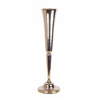 2 Pack 29" Gold Metal Trumpet Vases Set, Tall Floral Vase for Flower Arrangements & Table Centerpieces