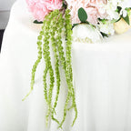 2 Pack Green Artificial Amaranthus Flower Stem Spray and Ivy Leaves 32"