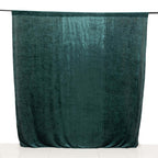 Hunter Emerald Green Crushed Velvet Backdrop Curtain â€“ 8ft x 8ft Event Drape with Rod Pocket, Privacy Panel for Photo Booths & Events