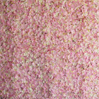 11 Sq ft. Pink Cream UV Protected Hydrangea Flower Wall Mat Backdrop - 4 Artificial Panels