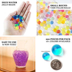 200-250 Pcs Water Gel Beads Vase Filler Clear - Small Nontoxic Jelly Balls for Floating Candles & Floral Displays