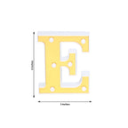 3D Marquee Letter "E" Warm White 6 LED Lights Gold - Chic Light-Up Decor for Events 6"