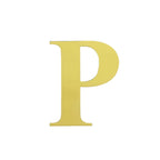 4-Pack Stickers Banner Custom Alphabet "P" Design Gold - Text Stick-On Decorative Letters 5"