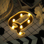 3D Marquee Letter "Q" Warm White 7 LED Lights Gold - Chic Light-Up Decor for Events 6"