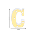 3D Marquee Letter "C" Warm White 5 LED Lights Gold - Chic Light-Up Decor for Events 6"