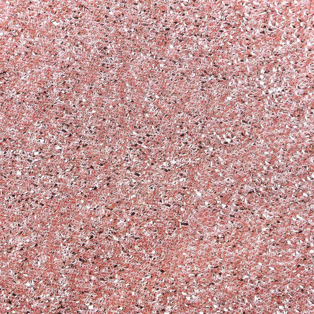 Stretch Spandex Chair Cover Rose Gold for Folding Chairs - Metallic Shimmer Tinsel Back Design Fitted Slipcover