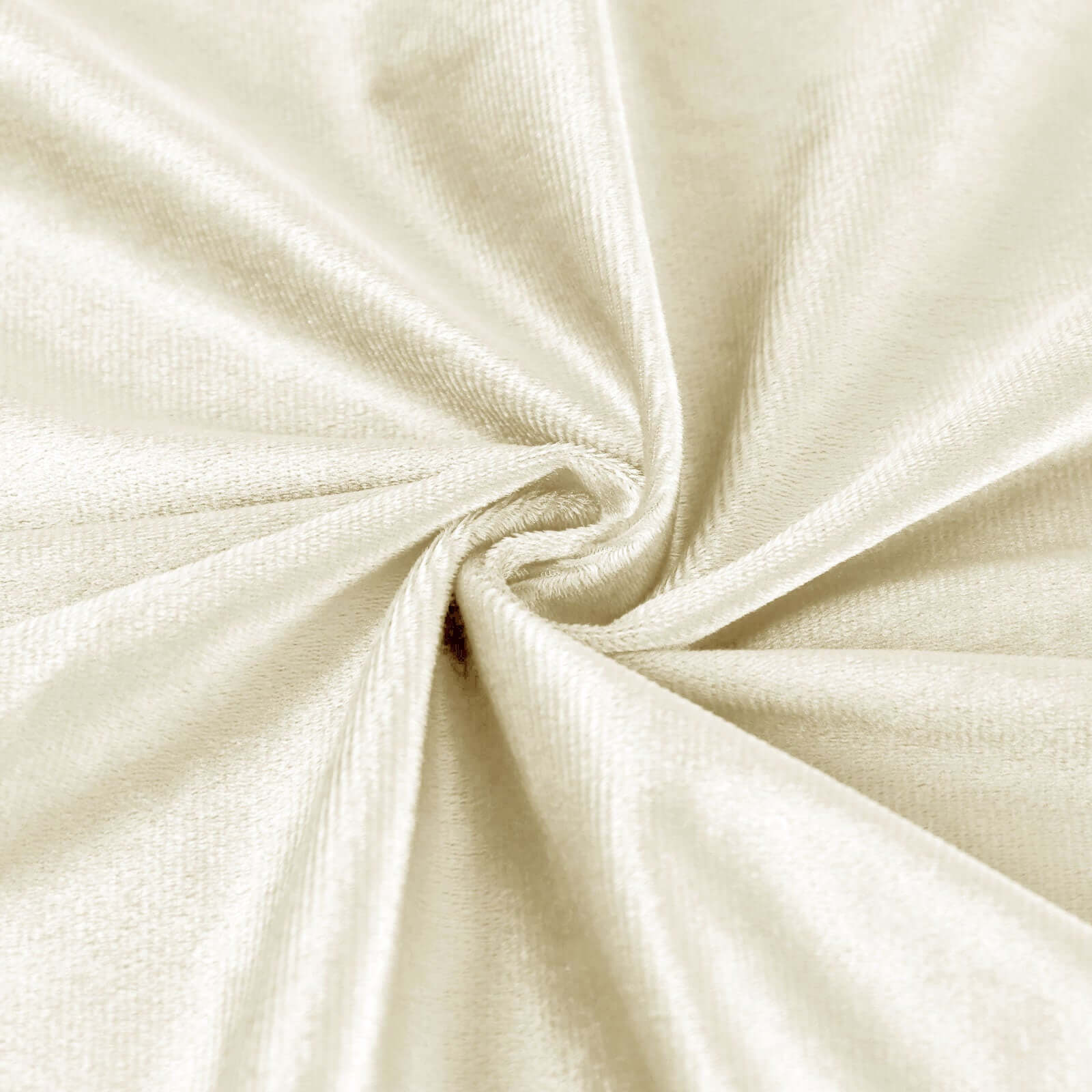 5 Pack Premium Velvet 20"x20" Napkins Ivory - Soft Sheen Finish Cloth Napkins