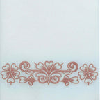 20 Pack White Linen-Feel Dinner Paper Napkins with Rose Gold Floral Print, Premium Cloth-Like Airlaid Disposable Napkins, Soft and Absorbent Guest Towels