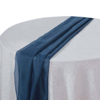 Chiffon 6ft Table Runner Navy Blue - Flowy & Lightweight Table Decor