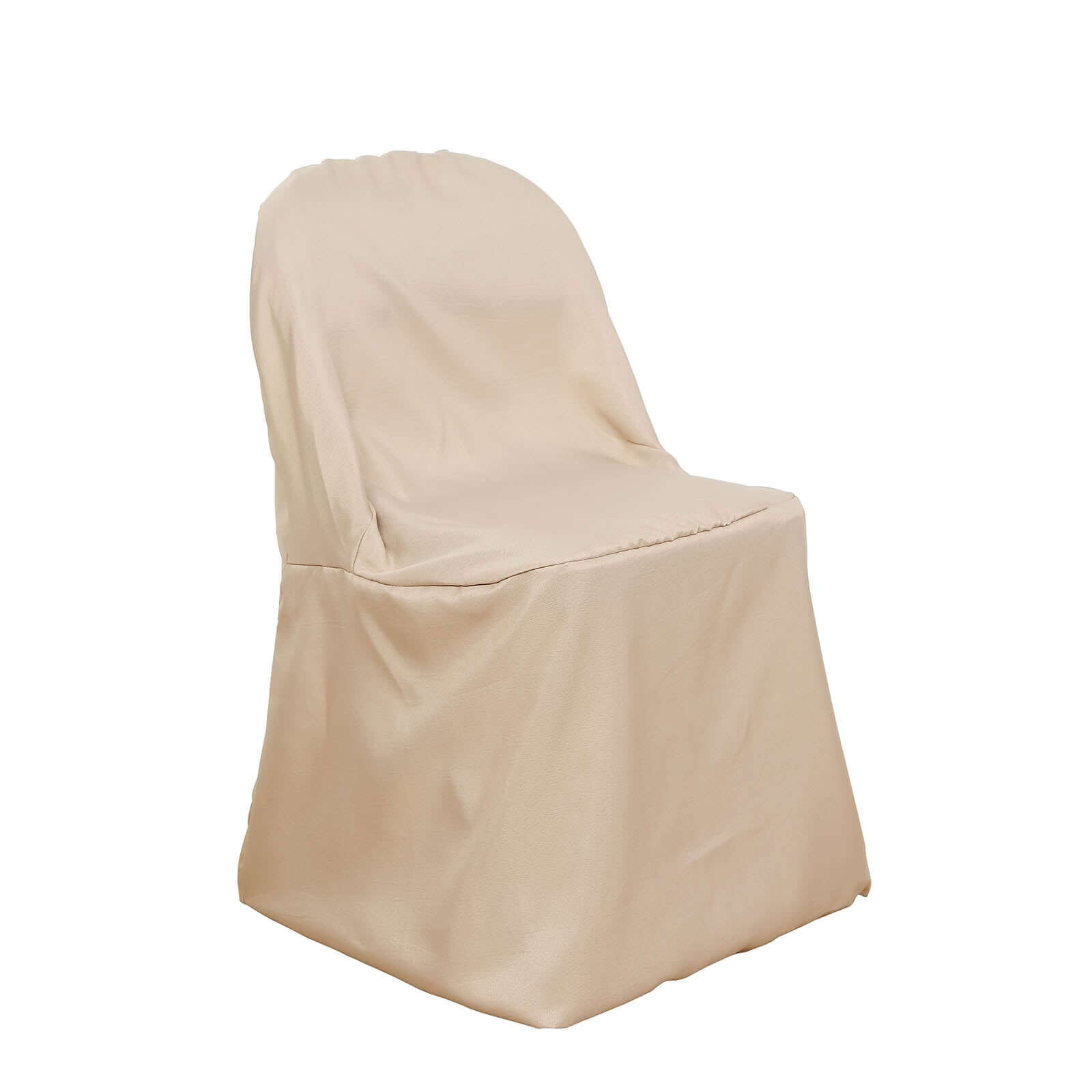Polyester Slip On Folding Chair Covers Nude - Stain-Resistant Reusable Durable Fabric